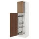 SEKTION High cabinet/pull-out int fittings, white/Tistorp brown walnut effect, 24x24x90 "