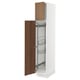 SEKTION High cabinet/pull-out int fittings, white/Tistorp brown walnut effect, 15x24x80 "