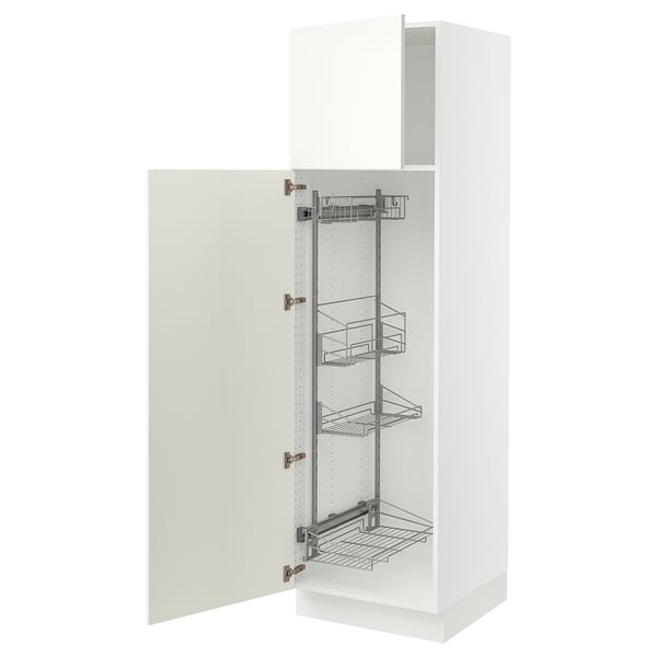 SEKTION High cabinet with pull-out pantry, white/Upplöv matte anthracite,  24x24x80 - IKEA