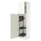 SEKTION High cabinet/pull-out int fittings, white/Vallstena white, 24x24x90 "