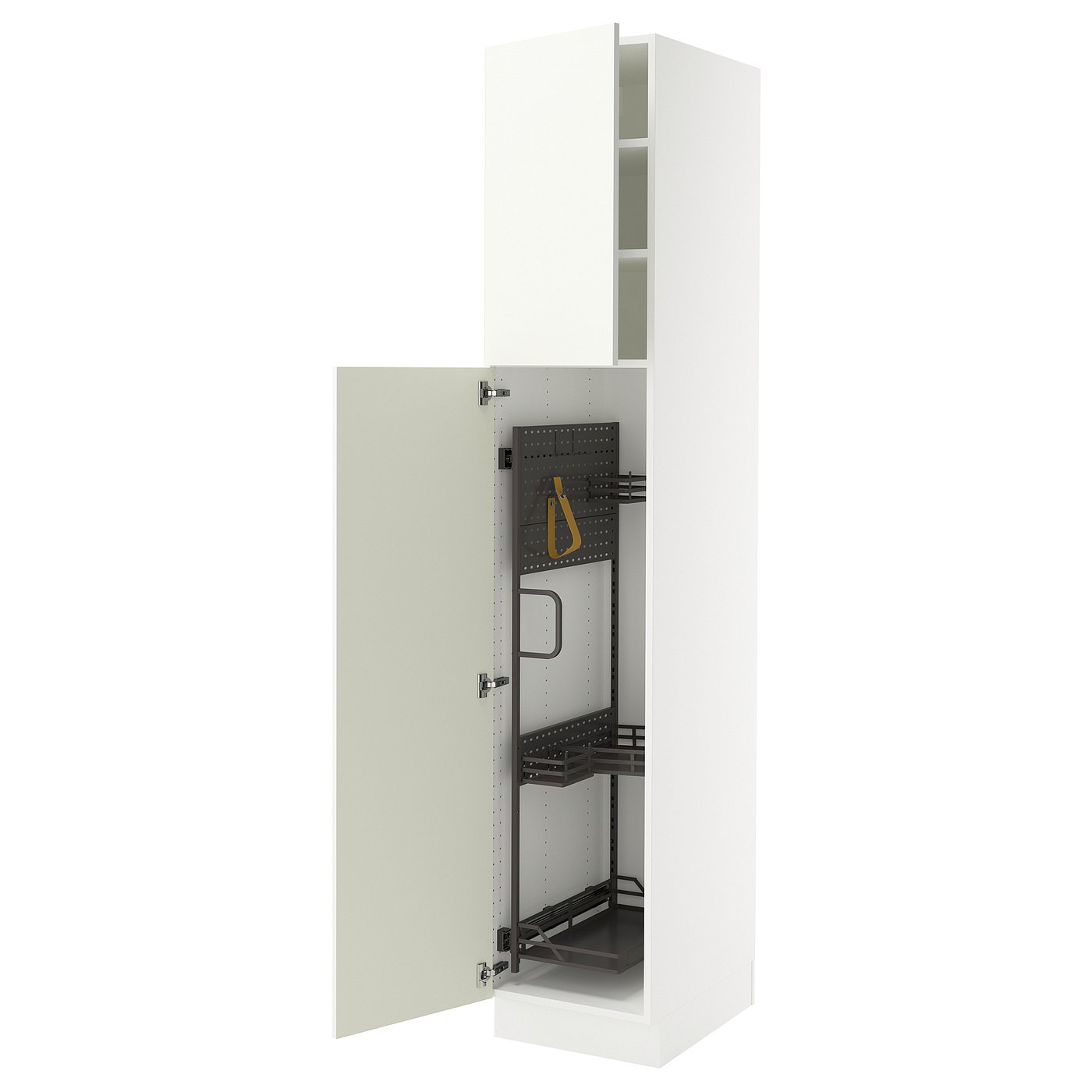 SEKTION high cabinet/pull-out int fittings, white/Vallstena white