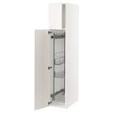 SEKTION High cabinet/pull-out int fittings, white/Veddinge white, 15x24x80 "