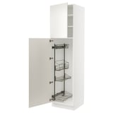 SEKTION High cabinet/pull-out int fittings, white/Veddinge white, 24x24x90 "
