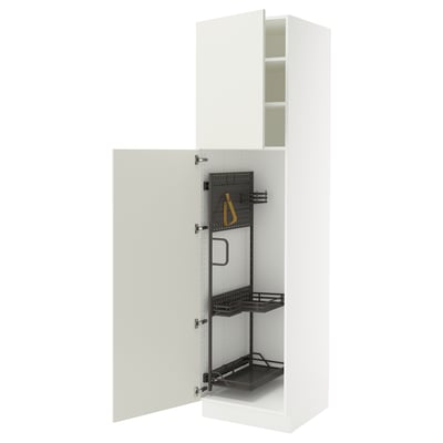 SEKTION High cabinet/pull-out int fittings, white/Veddinge white, 24x24x90 "