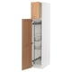 SEKTION High cabinet/pull-out int fittings, white/Vedhamn oak, 15x24x80 "