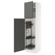 SEKTION High cabinet/pull-out int fittings, white/Voxtorp dark gray, 24x24x90 "