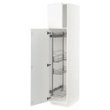 SEKTION High cabinet/pull-out int fittings, white/Voxtorp matte white, 18x24x80 "