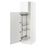 SEKTION High cabinet/pull-out int fittings, white/Voxtorp matte white, 24x24x80 "