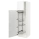 SEKTION High cabinet/pull-out int fittings, white/Voxtorp matte white, 24x24x80 "
