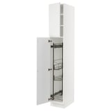 SEKTION High cabinet/pull-out int fittings, white/Voxtorp matte white, 15x24x90 "