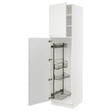 SEKTION High cabinet/pull-out int fittings, white/Voxtorp matte white, 24x24x90 "