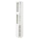 SEKTION High cabinet w 2 glass drs/1 door, white/Axstad matte white, 15x15x90 "