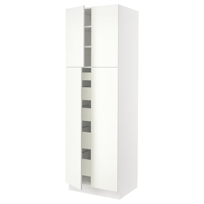 SEKTION kitchen cabinet in white with two sections, also adjustable shelving.