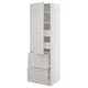 SEKTION High cabinet w/door & 4 drawers, white Maximera/Lerhyttan light gray, 24x24x80 "