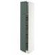 SEKTION High cabinet w door/wire baskets, white/Aspudden dark gray-green, 15x24x80 "