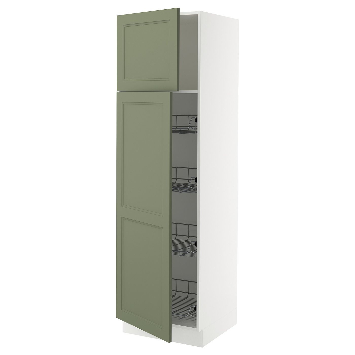 IKEA
HAVSTA ハーヴスタ
収納コンビネーション ガラス引き戸付き、白 SEKTION high cabinet w door/wire baskets, white/Axstad gray-green
