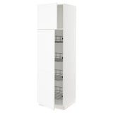SEKTION High cabinet w door/wire baskets, white Enköping/white wood effect, 24x24x80 "
