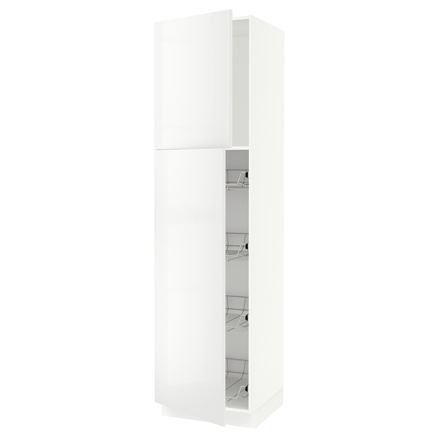 SEKTION high cabinet w door/wire baskets, white/Ringhult white