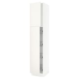 SEKTION High cabinet w door/wire baskets, white/Veddinge white, 18x24x90 "