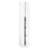 SEKTION High cabinet w door/wire baskets, white/Voxtorp matte white, 15x24x90 "