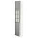 SEKTION High cabinet w glass door/2 doors, white/Bodbyn gray, 15x15x80 "