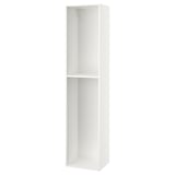 SEKTION white kitchen cabinet: tall, minimalist design with adjustable shelf, durable melamine finish.