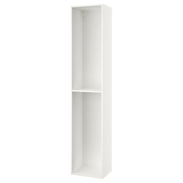 SEKTION: sleek white cabinet with single shelf, adjustable height, suitable for kitchen storage.