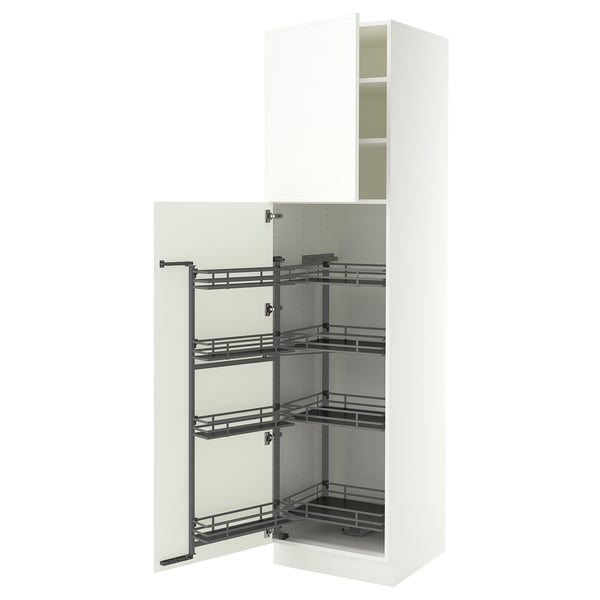 SEKTION High cabinet with pull-out pantry, white/Aspudden matte white, 24x24x90 "