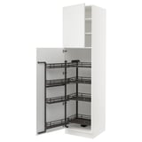 SEKTION High cabinet with pull-out pantry, white/Axstad matte white, 24x24x90 "