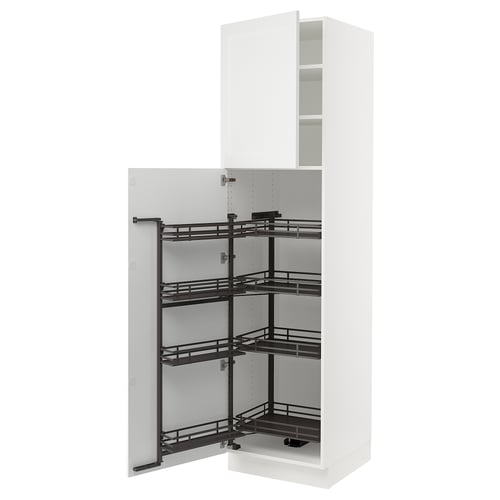 SEKTION white cabinet: modern kitchen storage with pull-out shelves.