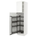 SEKTION High cabinet with pull-out pantry, white Enköping/white wood effect, 24x24x90 "