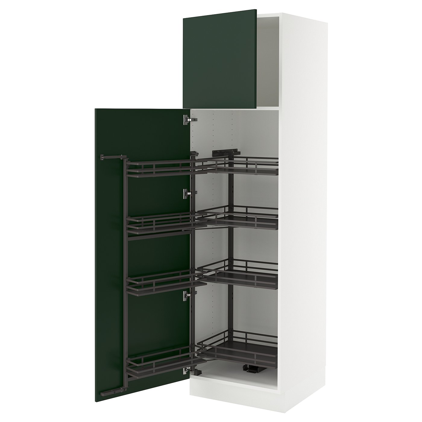SEKTION high cabinet with pull-out pantry, white/Havstorp deep