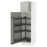 SEKTION High cabinet with pull-out pantry, white/Havstorp light gray, 24x24x80 "