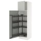 SEKTION High cabinet with pull-out pantry, white/Havstorp light gray, 24x24x80 "