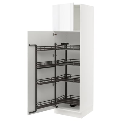 SEKTION High cabinet with pull-out pantry, white/Ringhult white, 24x24x80 "
