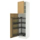SEKTION High cabinet with pull-out pantry, white/Sinarp oak veneer, 24x24x90 "