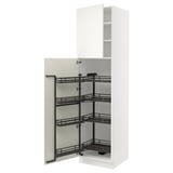 SEKTION High cabinet with pull-out pantry, white/Veddinge white, 24x24x90 "