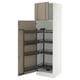 SEKTION High cabinet with pull-out pantry, white/Voxtorp high-gloss dark grey-brown, 24x24x80 "