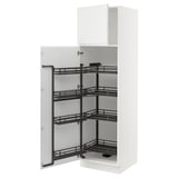SEKTION High cabinet with pull-out pantry, white/Voxtorp matte white, 24x24x80 "