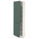 SEKTION High cabinet with shelves/2 doors, white/Aspudden dark gray-green, 24x15x80 "