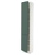 SEKTION High cabinet with shelves/2 doors, white/Aspudden dark gray-green, 18x15x90 "