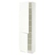 SEKTION High cabinet with shelves/2 doors, white/Aspudden matte white, 24x15x80 "