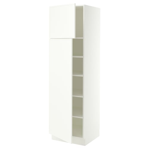 SEKTION High cabinet with shelves/2 doors, white/Aspudden matte white, 24x24x80 "