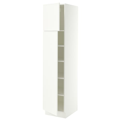 SEKTION High cabinet with shelves/2 doors, white/Aspudden matte white, 18x24x80 "