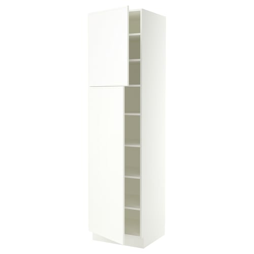 SEKTION High cabinet with shelves/2 doors, white/Aspudden matte white, 24x24x90 "