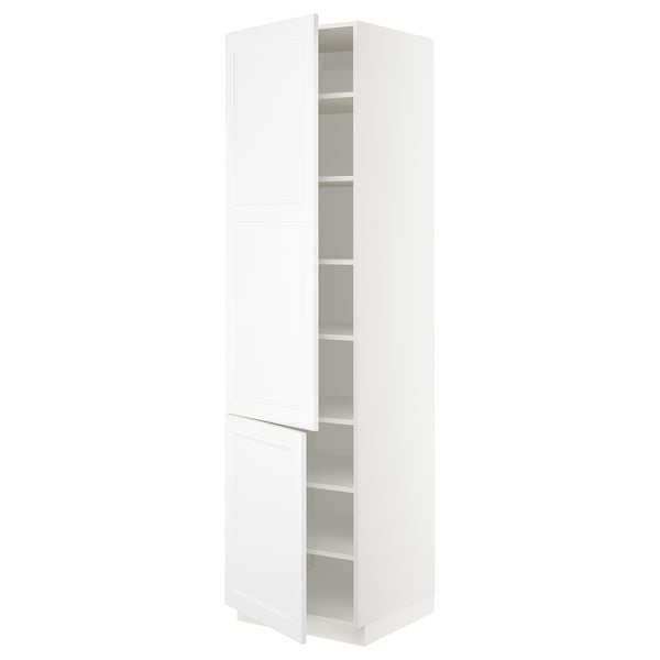 SEKTION High cabinet with shelves/2 doors, white/Axstad matte white, 24x24x90 "