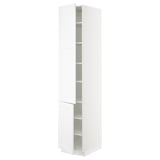SEKTION High cabinet with shelves/2 doors, white/Axstad matte white, 18x24x90 "