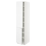 SEKTION High cabinet with shelves/2 doors, white/Axstad matte white, 18x24x80 "