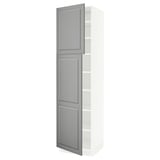 SEKTION High cabinet with shelves/2 doors, white/Bodbyn gray, 24x24x90 "