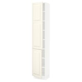 SEKTION High cabinet with shelves/2 doors, white/Bodbyn off-white, 15x15x80 "